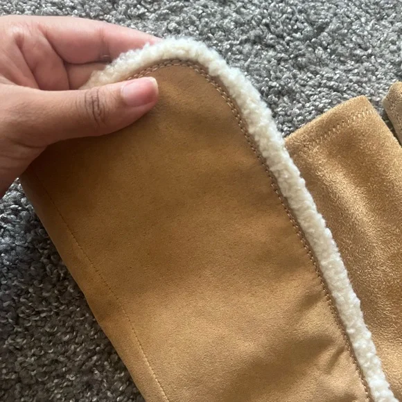 Tan Suede Knee-High Boots - Picture 6 of 12